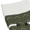 Sweet Jojo Designs Boy or Girl Changing Pad Cover Diamond Tuft Green and Ivory - 3 of 4