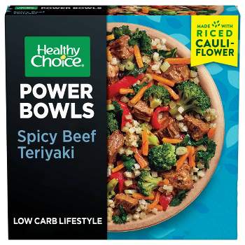 Healthy Choice Power Bowls Gluten Free Frozen Spicy Beef Teriyaki with Cauliflower Rice - 9.25oz