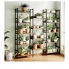 Book Shelf, Triple 5 Tier Bookcase, Industrial Wood Bookshelf With 14 Open Display Shelves, Wide Book Case With Metal Frame For Living Room Bedroom H - 2 of 4