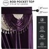 Regal Home Collections Amore 5-Piece Window Curtain Set with Valance and 2 Tiebacks 54x84 - 3 of 4