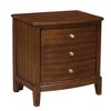 Dark Cherry Finish 1pc Nightstand of 3x Drawers Satin Nickel Tone Knobs Transitional Style - 2 of 4