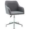 VidaXL Swivel Dining Chairs 2 pcs Light Gray Fabric - 3 of 4