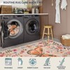 Lahome Modern Butterfly Floral Short Pile Velvet Rectangular Indoor Area Rug - 3 of 4