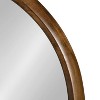 Kate and Laurel Pao Curved Framed Wood Wall Mirror, 28" Diameter, Walnut Brown - 3 of 4