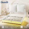 AMERLIFE LED Bed Frame with Headboard and Removable Upholstered Cushions, No Box Spring Needed - 3 of 4