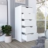 RISOKEYS 5 Drawer Chest,Wooden Tall Dresser Storage Dresser Cabinet,Office Organization and Storage,Bedroom Furniture,for Living Room,Entryway - 2 of 4