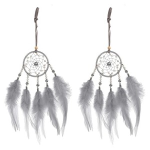 Unique Bargains Small Handmade Macrame Dream Catchers for Home Decoration 2 Pcs - 1 of 4