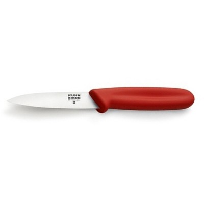 Kuhn Rikon Red Stainless Steel Swiss Paring Knife, 7.25 Inch