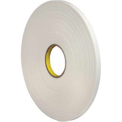 The Packaging Wholesalers 3M 4462 Double Sided Foam Tape 1/2" x 5 yds. 1/32" White 1/Case