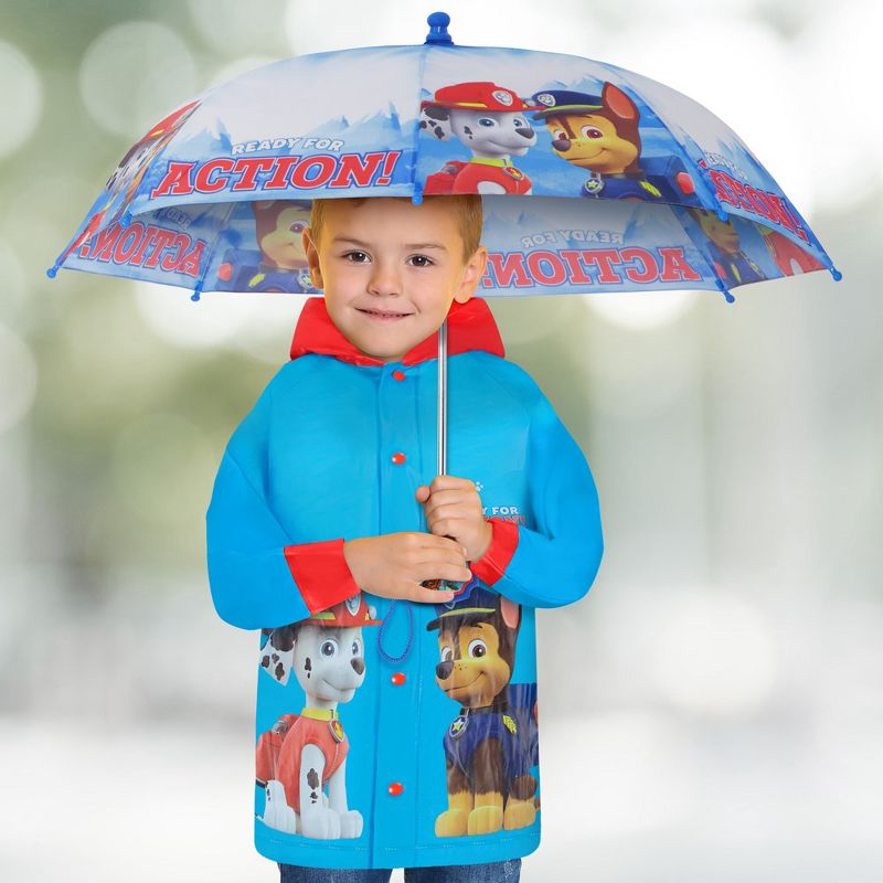 Paw Patrol Raincoat and Umbrella Set, Kids Ages 2-7 (Light Blue), 2 of 7