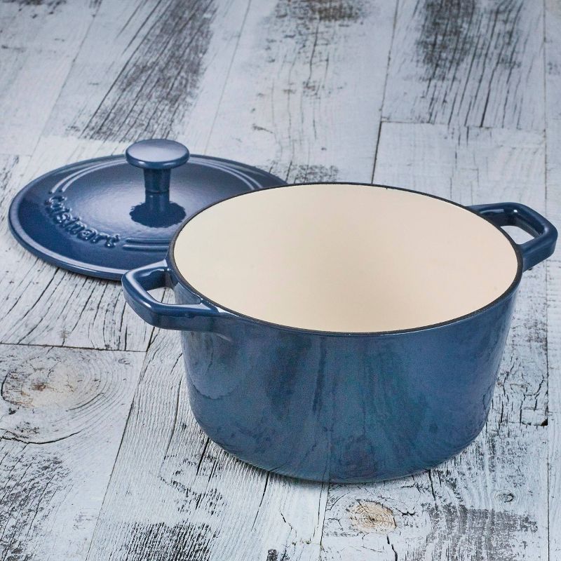 Cuisinart Chef&#39;s Classic 3qt Blue Enameled Cast Iron Round Casserole with Cover - CI630-20BG, 4 of 6