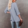 Womens Casual Jackets Fall Outfits for Lady Roll Up Open Front Blazer Longline Blazer Work Office Business Blazers - 2 of 4