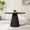 CENGHU Round Dining Table, Modern High Gloss Minimalist Round Dining Table, Kitchen Table for Dining Room, Kitchen, Living Room - 4 of 4