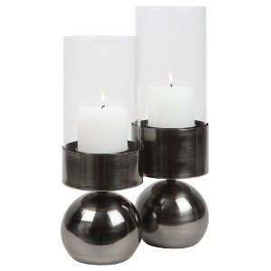 Uttermost Tilston Gunmetal Candleholders, Set of 2 - 1 of 3