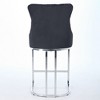 SKRAN 26" Mid Century Modern Velvet Counter Height Bar Stools Set of 2, With Metal Base Legs, Button Tufted And Nailheads Trim For Pub, Cafe - 2 of 4