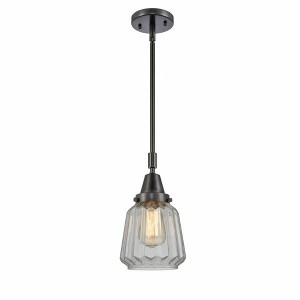 Chatham - 1 Light Stem Hung Mini Pendant In Art Deco Style-9.13 Inches Tall and 7 Inches Wide - 1 of 1