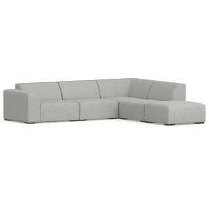 WyndenHall Biggs Right Sectional and Ottoman Pale Gray - 1 of 4