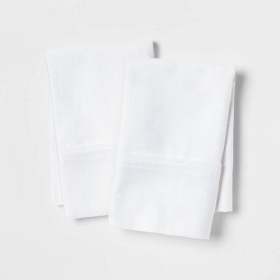 King 400 Thread Count Solid Performance Pillowcase Set White - Threshold™