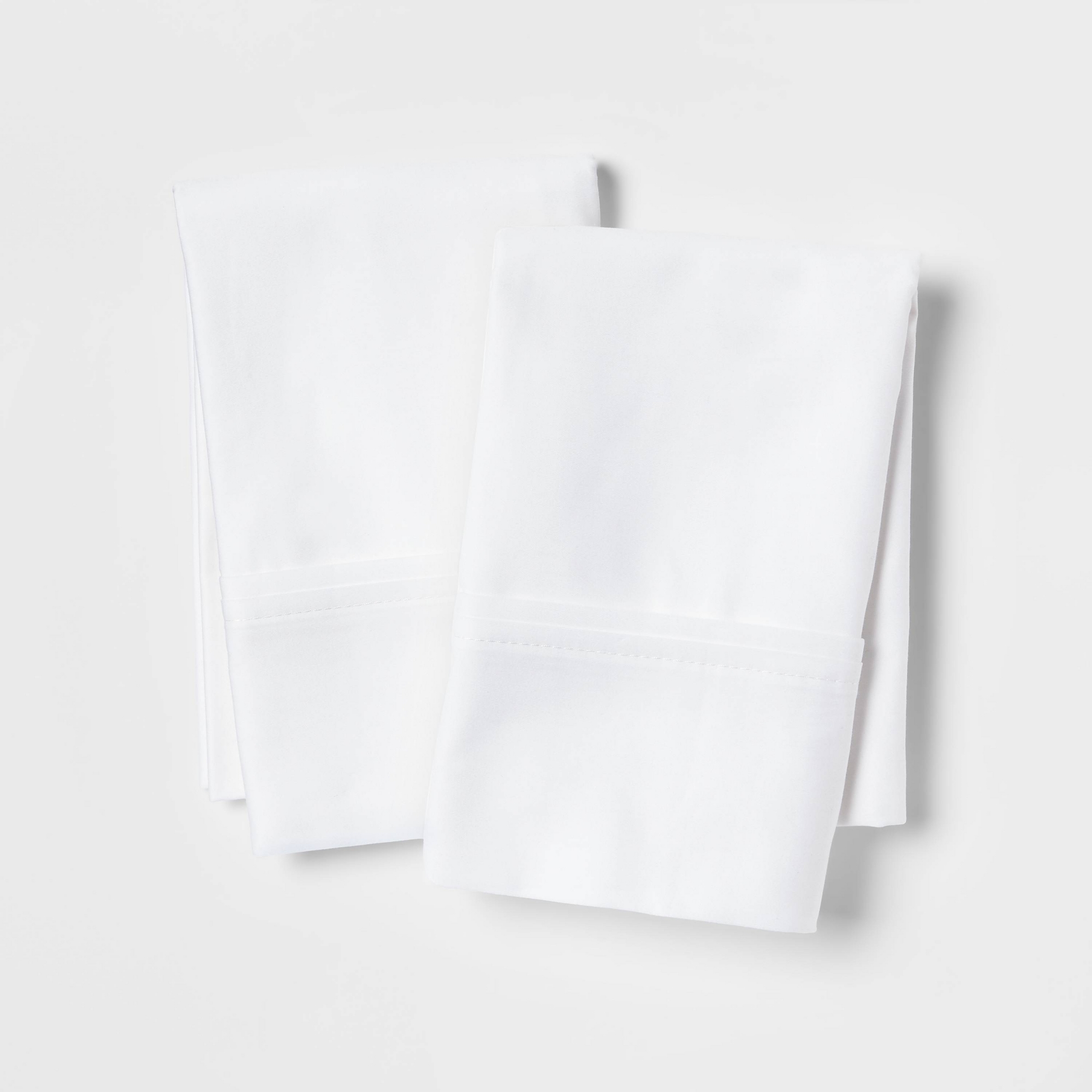 Standard Solid Performance 400 Thread Count Pillowcase Set White - Threshold™
