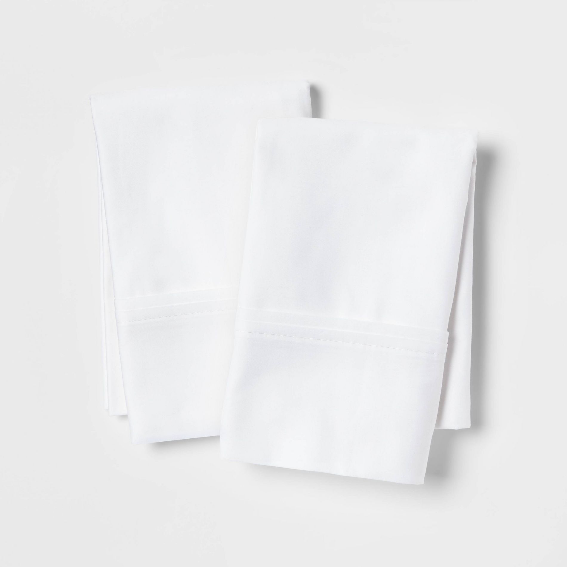 Standard Solid Performance 400 Thread Count Pillowcase Set White - Threshold™: Cotton Sateen, OEKO-TEX Certified, Set of 2
