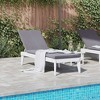 vidaXL Sun Lounger White 100% Polypropylene Standard Height-Adjustable - White without cushions - 3 of 4