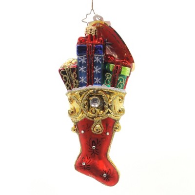  Christopher Radko 6.25" Fancy Footwear Christmas Ornament Presents  -  Tree Ornaments 