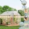 homfan Greenhouse for Outdoors,Polycarbonate Greenhouse with Roof Vent, Aluminum Walk-in Greenhouse for Outside Garden Backyard, Patio, Lawn - 4 of 4