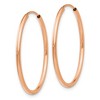 Black Bow Jewelry 1.5mm x 27mm 14k Rose Gold Polished Endless Tube Hoop Earrings - 2 of 4