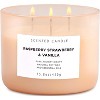 BRINJOY Raspberry Strawberry Vanilla 3 Wick Scented Candle | Soy Candles 15.8 oz | Long Lasting| Refreshing Berry Scented Candles | Relaxing Candle - 2 of 4