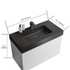NicBex Floating Bathroom Vanity with Sink,Bathroom Sink Vanity with 2 Drawers,35.8 inch Bathroom Sink Cabinet without Drain and Faucet,Pre-assembled - 3 of 4