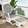 Costway Glider and Ottoman Cushion Set Wood Baby Nursery Rocking Chair - 2 of 4