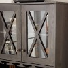 Airsurfer Farmhouse Bar Cabinet with Wine Rack and Storage for Liquor and Glasses, Buffet Sideboard for Dining Room, 26.9"x15.9"x67.3", Charcoal Grey - 3 of 4