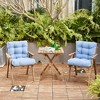 ARTPLAN Seat/Back Outdoor Chair Cushion,Set of 4 Patio Chair Cushion with Tie,Tufted Replacement for Patio Furniture,40x20x4 Inches,4 Count - 2 of 4