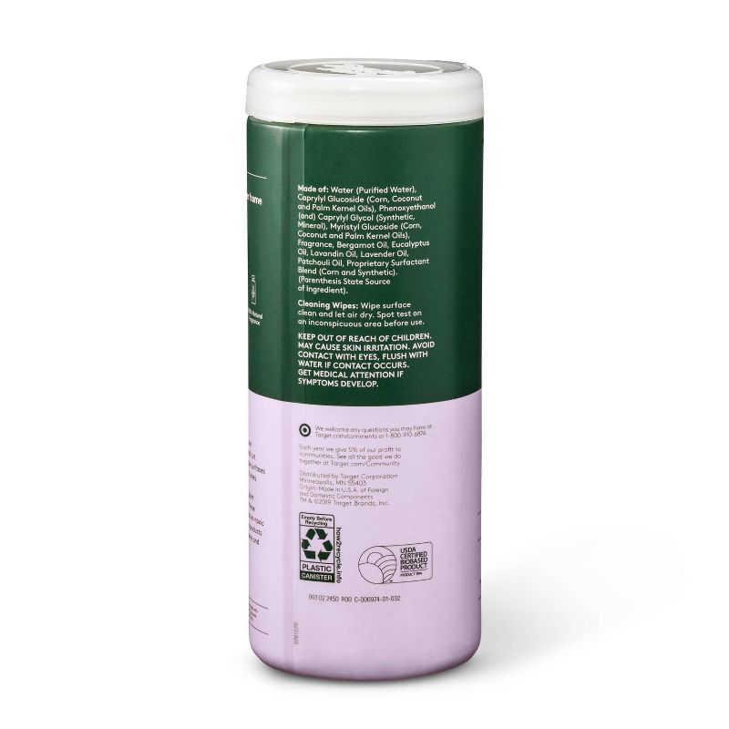 Lavender &#38; Bergamot Multi-Surface Cleaning Wipes - 35ct/3pk - Everspring&#8482;, 5 of 10