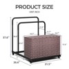 Maggift Wheelbarrows, Pool Cart with Wheels, Storage and Towel Rack, Storage Deck Box for Outdoor Patio Float,for patio, Brown, 31.5"*39.4"*37.6" - 2 of 4