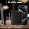 BEAFUP Men's Thin Wallet,Simple Leather RFID-Blocking Dual Folding Credit Card Holder Gives For Men Mini Wallet,Coin Wallet - 3 of 4
