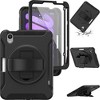 SAHARA - Apple iPad mini (A17 Pro) and Apple iPad mini (6th Generation 2021) Raider Series Heavy-Duty Hand Strap Case - Black - 3 of 4