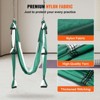 VEVOR Aerial Yoga Swing Set, 2.7 Yards Yoga Hammock Hanging Swing Aerial Sling Inversion Fly Kit Trapeze Inversion Equipment, Green/White - 4 of 4