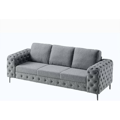 AMERLIFE 92-inch 3-Seater Sofa with Thick Armrests, Button Tufted