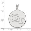 Black Bow Jewelry 14k White Gold Georgia Tech Yellow Jackets NCAA Extra Large Pendant - 2 of 3