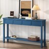 Console Table, Entryway Table With 4 Drawers & Bottom Storage Shelf, Narrow Long Hallway Table For Home Office, Living Room, Hallway, Foyer - 2 of 4