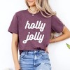 Simply Sage Market Women's Holly Jolly Bold Cursive Short Sleeve Graphic Tee - 2 of 4