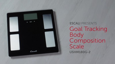 Goal Tracking Body Composition Bath Scale Black- Escali