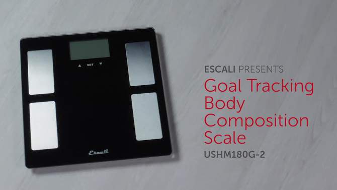 Goal Tracking Body Composition Bath Scale Black- Escali, 2 of 11, play video