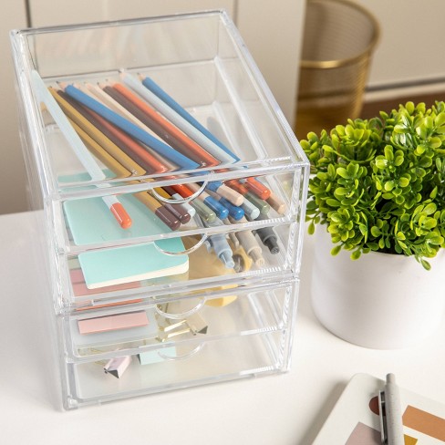 Martha Stewart 2pc With Plastic Stackable Office Desktop Organizer With ...