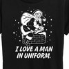 Women's - Instant Message - Santa Man In Uniform Christmas Short Sleeve Graphic T-Shirt - 2 of 4