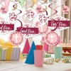 Big Dot of Happiness Pink Elegant Cross - Girl Religious Party Hanging Decor - Party Decoration Swirls - Set of 40 - 2 of 4