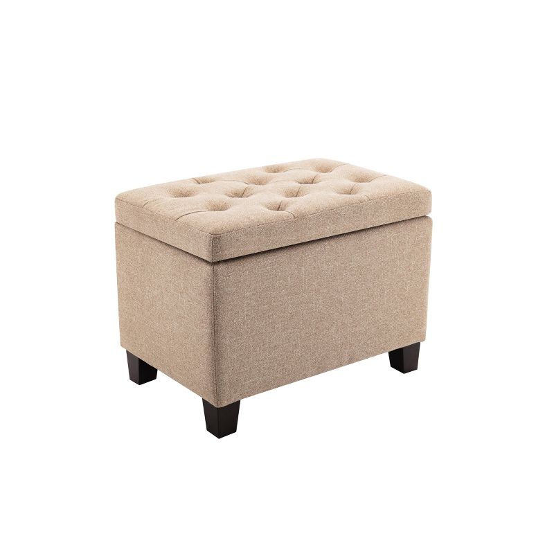 24" Tufted Storage Ottoman and Hinged Lid - WOVENBYRD, 5 of 15
