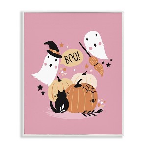 Stupell Industries Pink Boo Halloween Ghosts Framed Giclee Art - 1 of 4