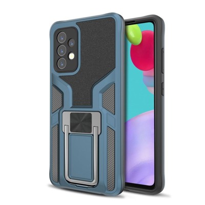 MyBat Hybrid Protector Case (with Ring Stand) Compatible With Samsung Galaxy A52 5G - Blue / Black